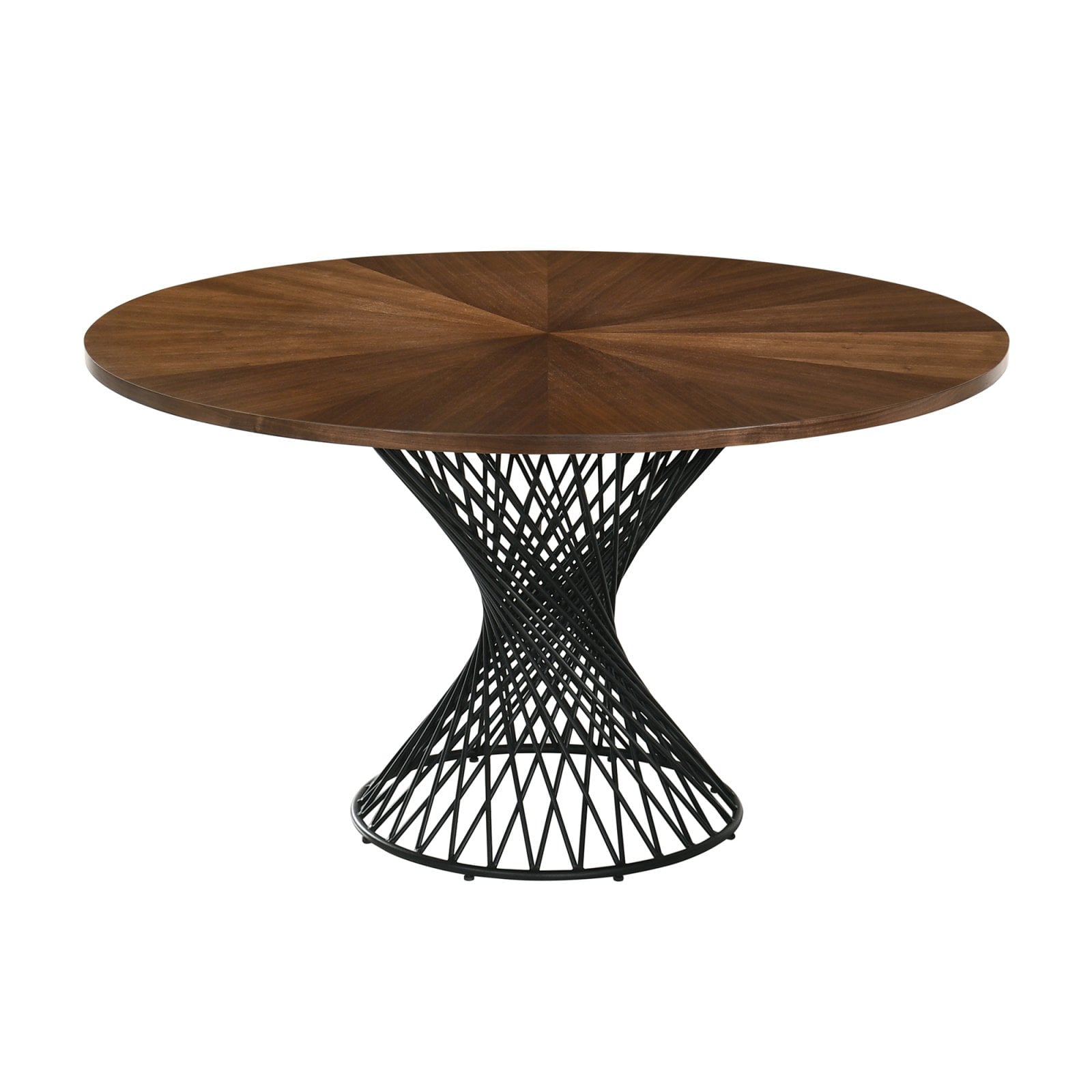 Armen Living Cirque Round Mid-Century Modern Pedestal Dining Table