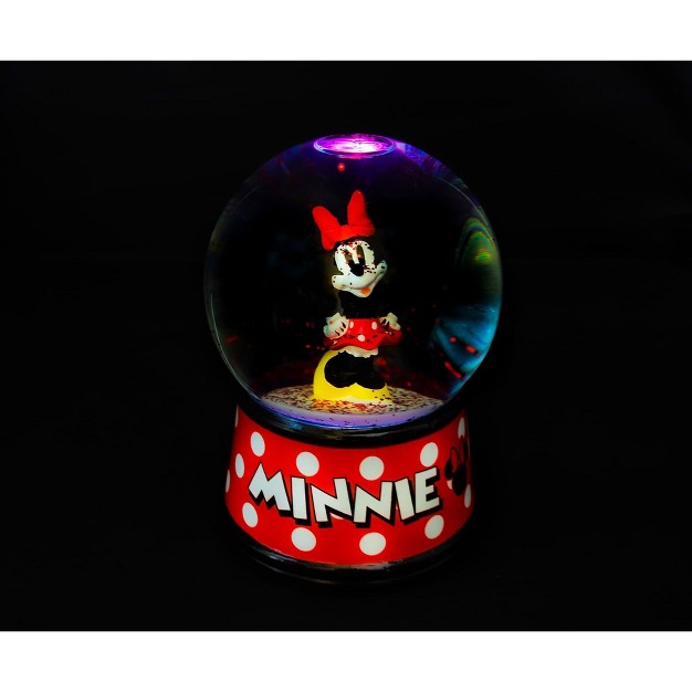 Silver Buffalo Disney Minnie Mouse Light up Collectible Snow Globe 6 Inches Tall