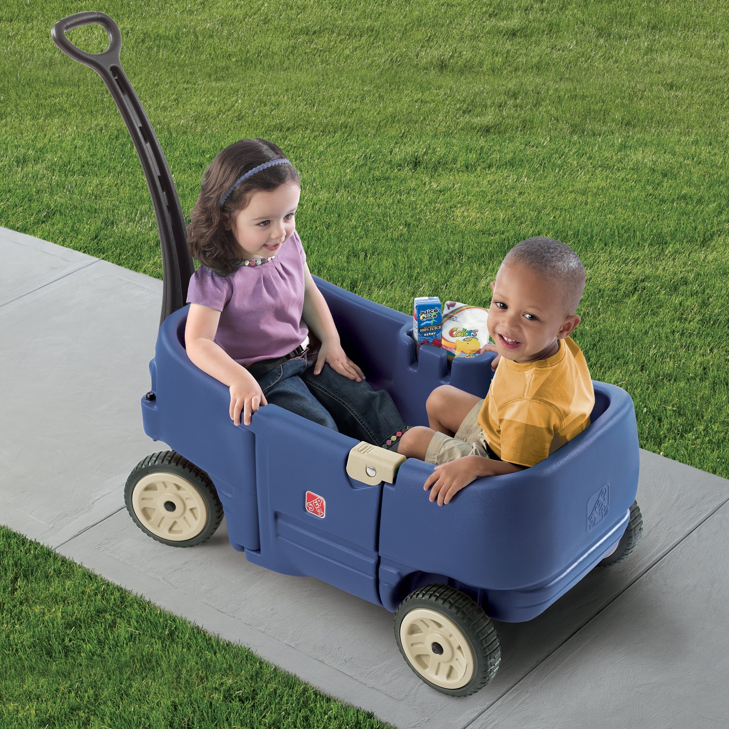 Step2 Wagon for Two Plus Pull Wagon for Kids, Blue