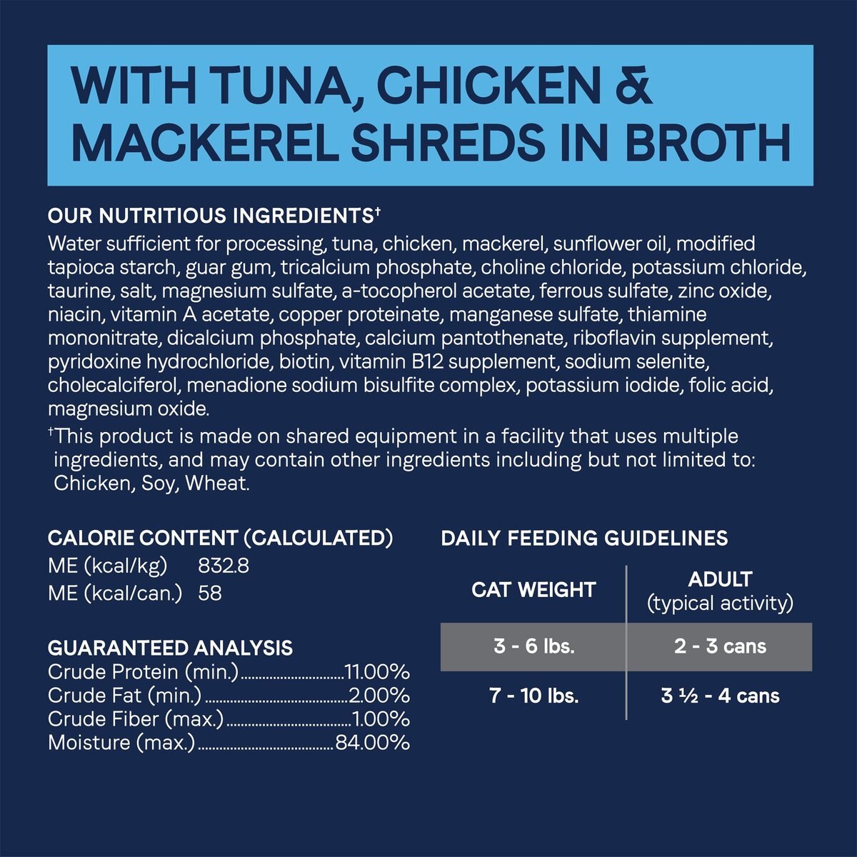 CANIDAE Adore Grain-Free Tuna， Chicken and Mackerel in Broth Canned Cat Food