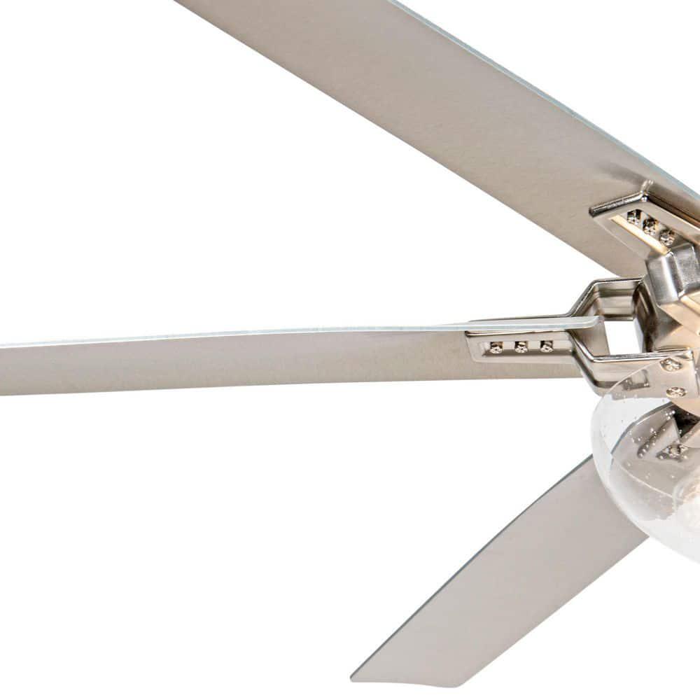 IHOMEadore 70 in Indoor Brushed Nickel Ceiling Fan with Remote Control