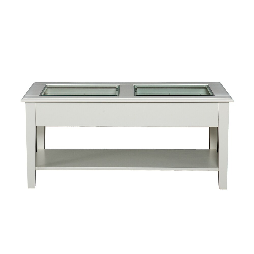 SEI Furniture Transitional Display Coffee Table with Storage