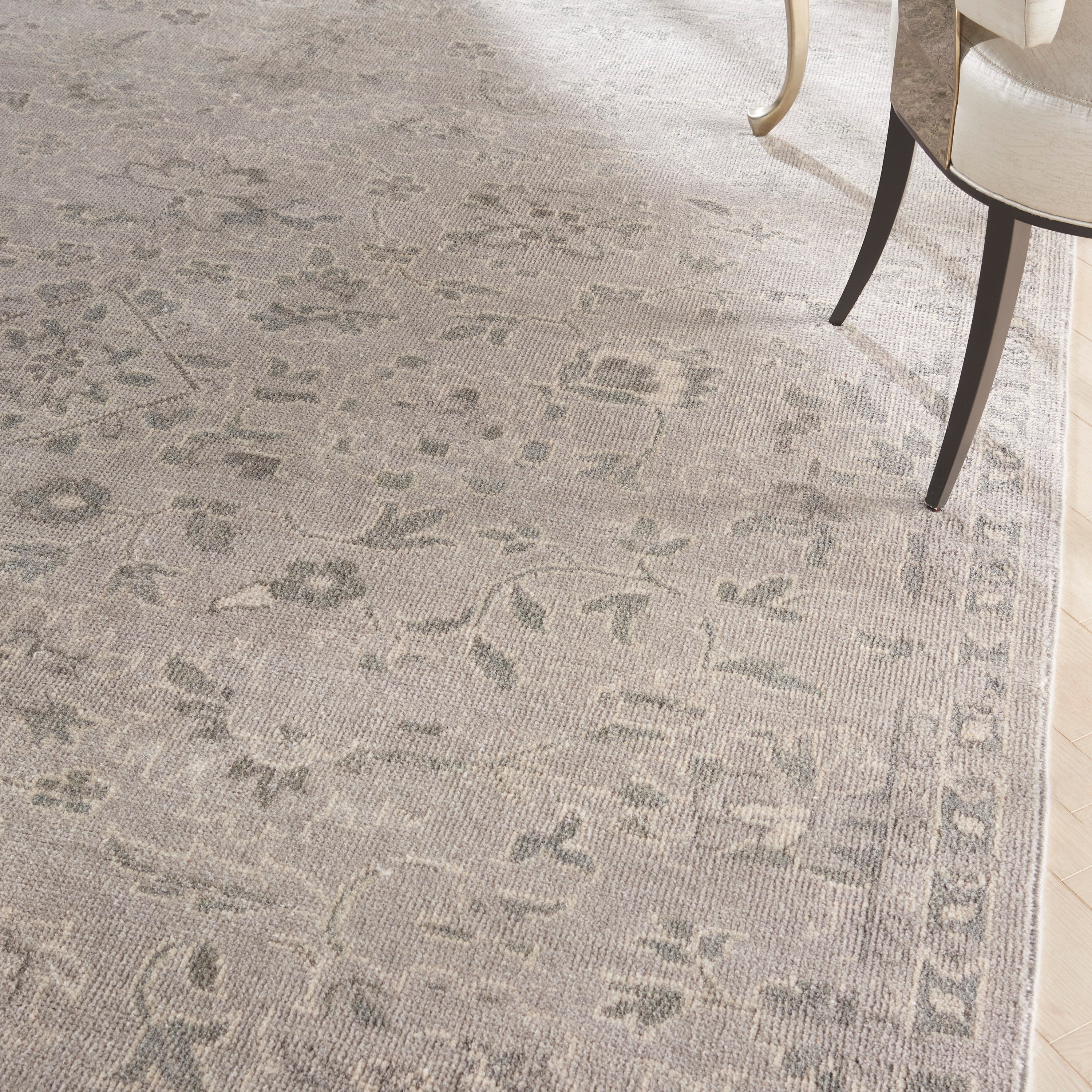 Elan Hand Knotted Silver Rug