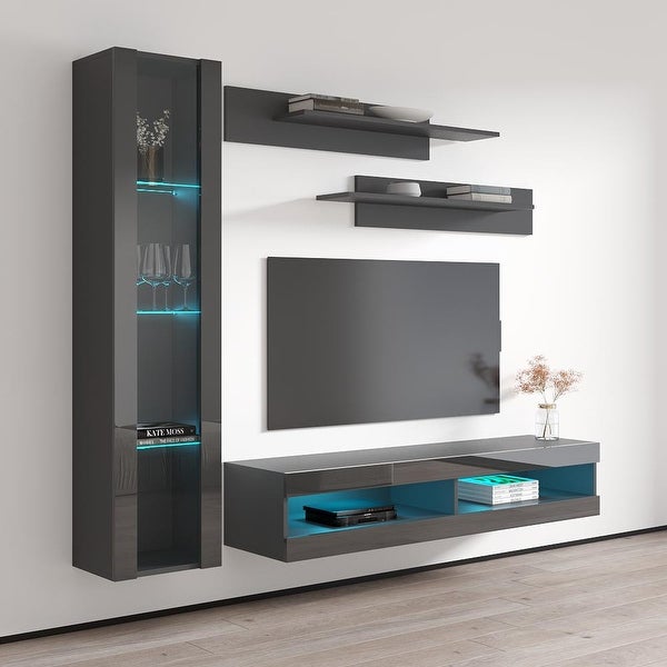 Fly G 34TV Wall Mounted Floating Modern Entertainment Center