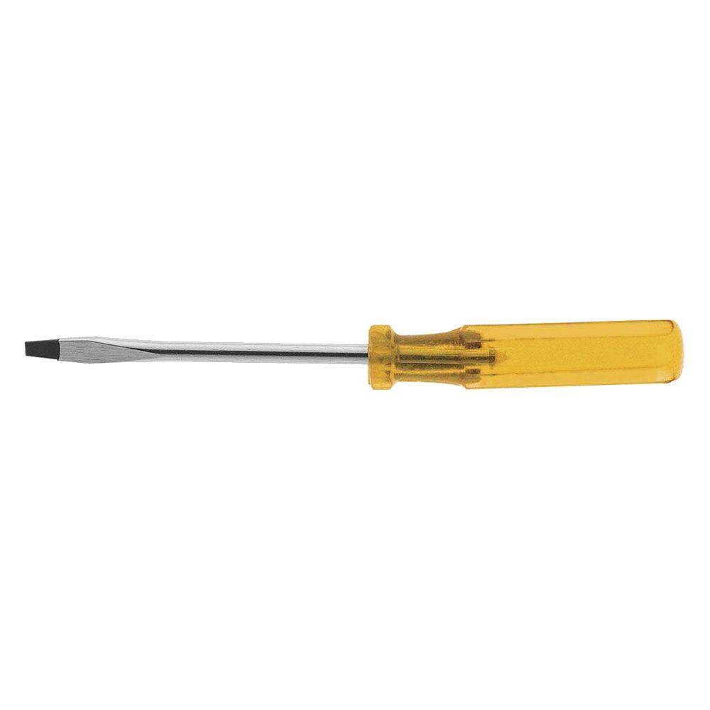 Klein Tools 332 in. Midget Keystone-Tip Flat Head Screwdriver with 1-12 in. Shank A000