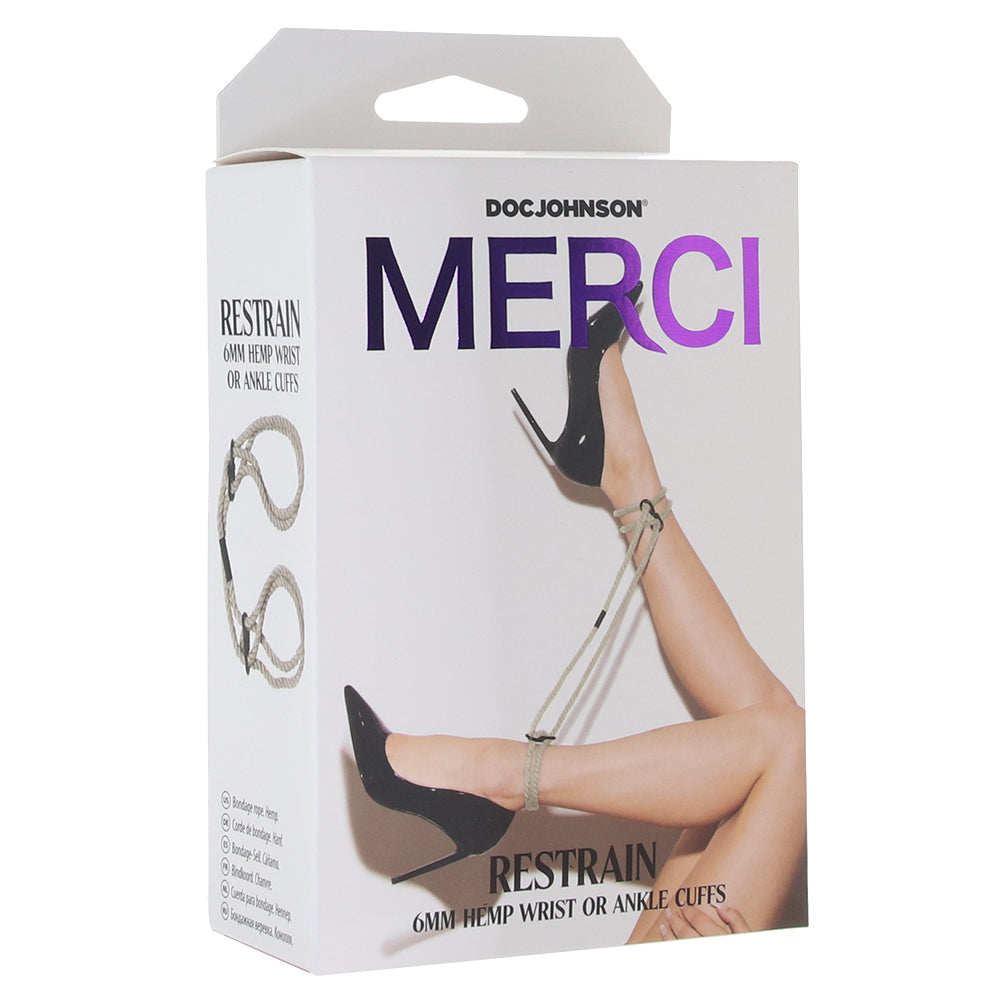 Merci Restrain Hemp Wrist/Ankle Cuffs in Natural