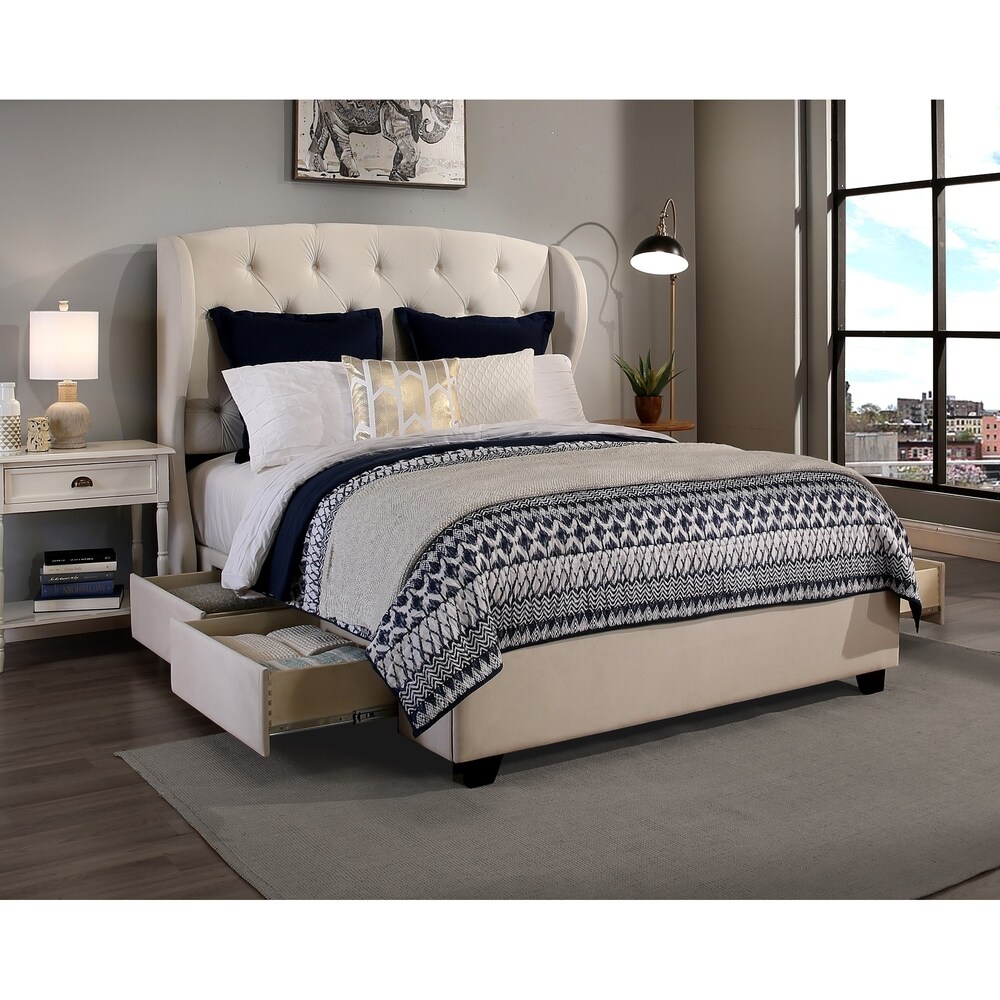 Republic Design House Steel core Archer Upholstered Storage Bed