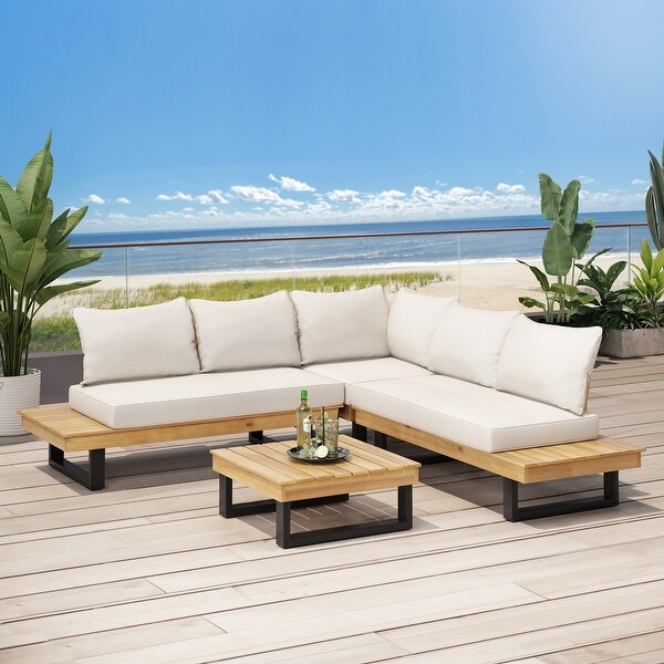 Sebastian Modern 4piece Patio Sectional by Christopher Knight Home