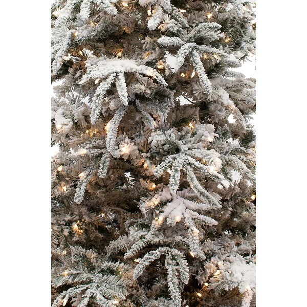 12' Flocked Balsam Pine Christmas Tree