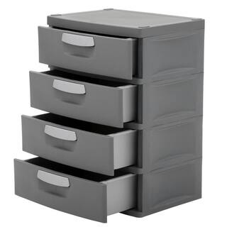 Sterilite 35.5 in. H x 26.625 in. W x 19.25 in. 4-Drawer Plastic Chest 01743V01