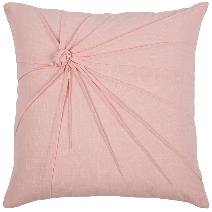 Rizzy Home Twisted Tacked Knot Polyester Filled Decorative Pillow， 18 x 18