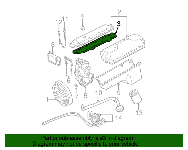 Genuine OE Ford Valve Cover Gasket - F81Z-6584-AA