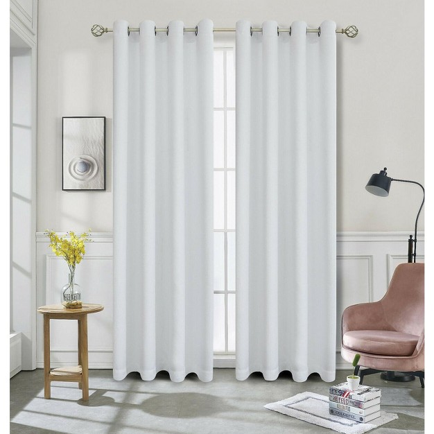 Kate Aurora Hotel Chic 2 Piece Room Darkening Grommet Top Window Curtain Panels