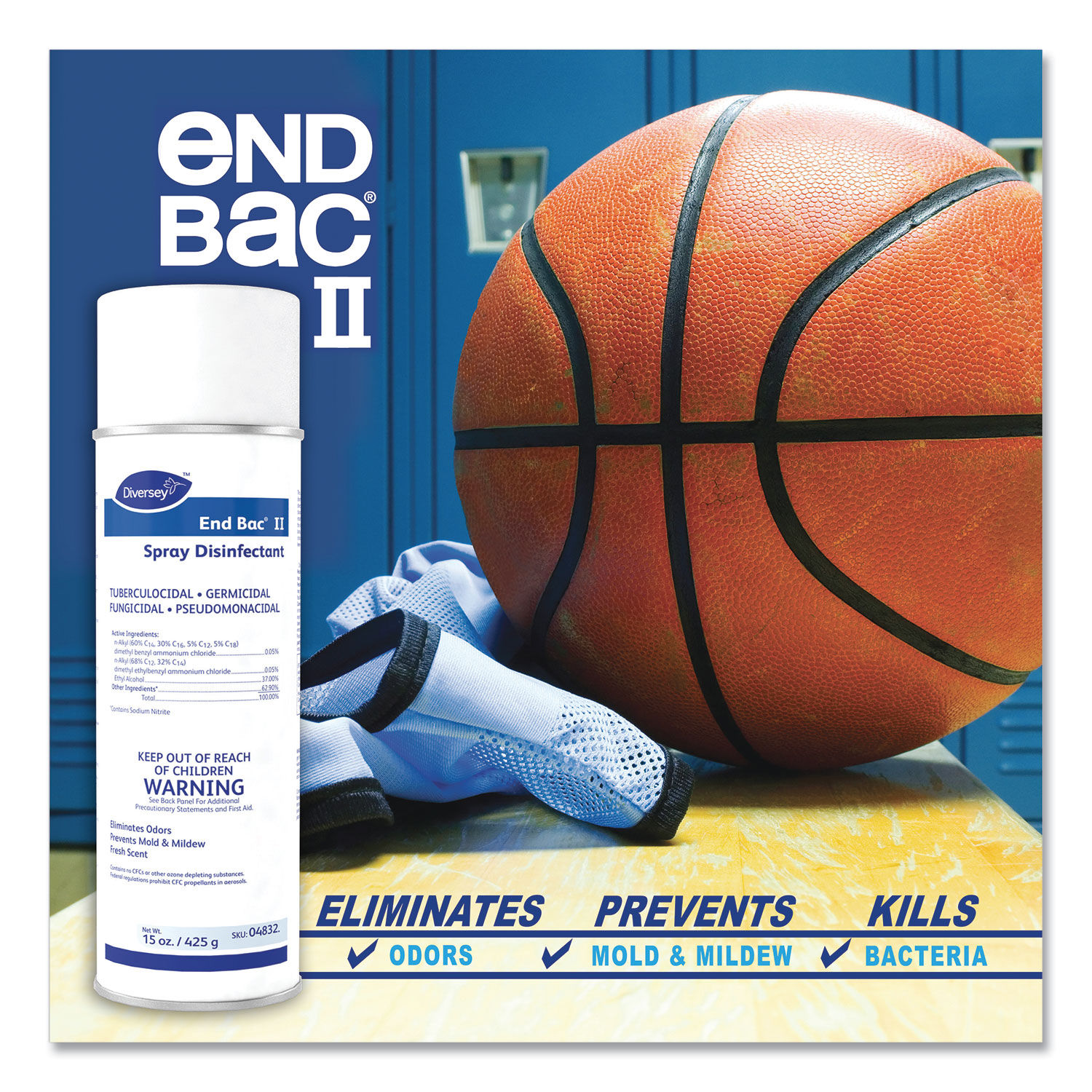 End Bac II Spray Disinfectant by Diverseyandtrade; DVO04832