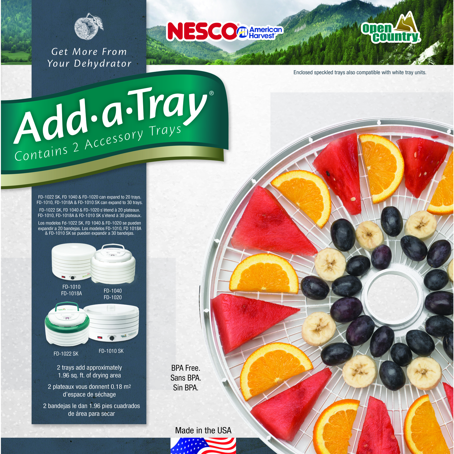 Nesco Semi-Gloss White 2 each Food Dehydrator Tray