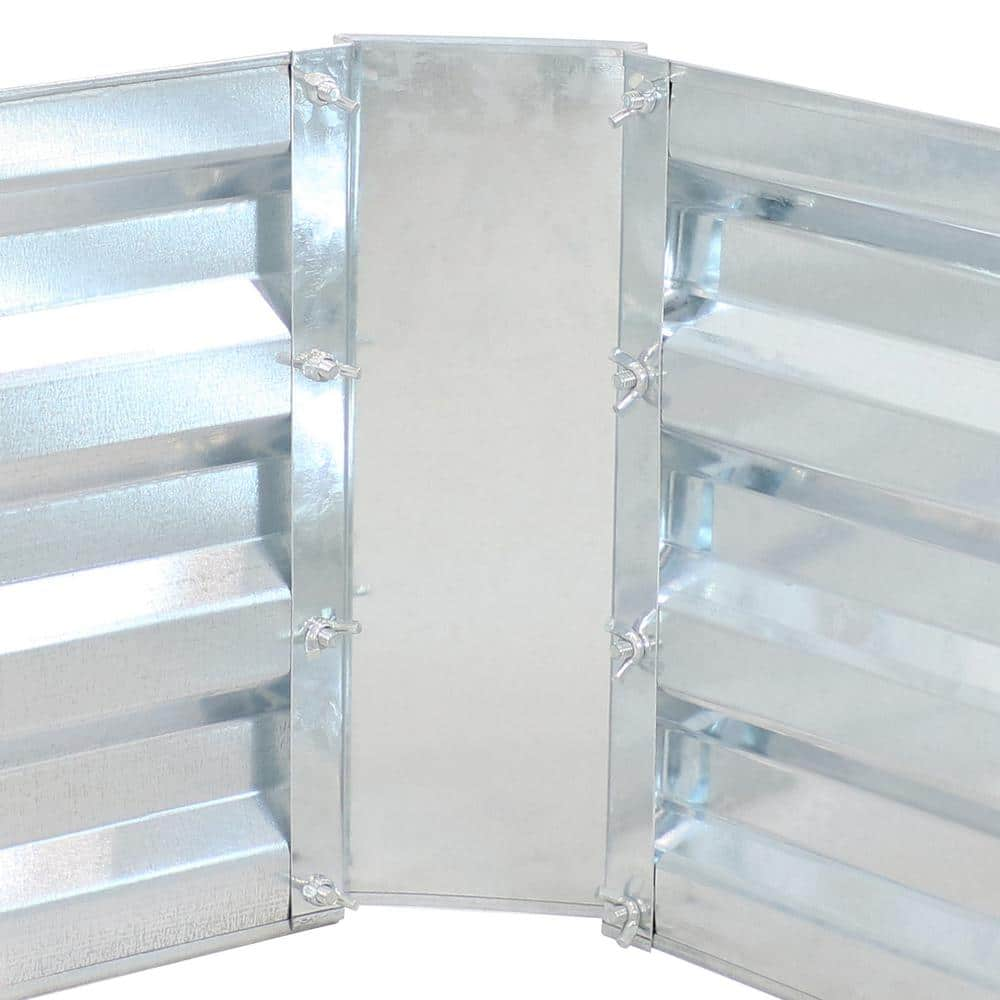 Sunnydaze Decor 48 in. Silver Rectangular Galvanized Steel Raised Beds (2-Pack) HB-512-2PK