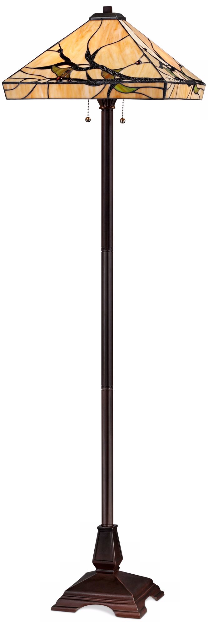 Robert Louis  Mission Floor Lamp 62" Tall Bronze Handcrafted  Style Stained Glass for Living Room Reading Bedroom (Colors May Vary)