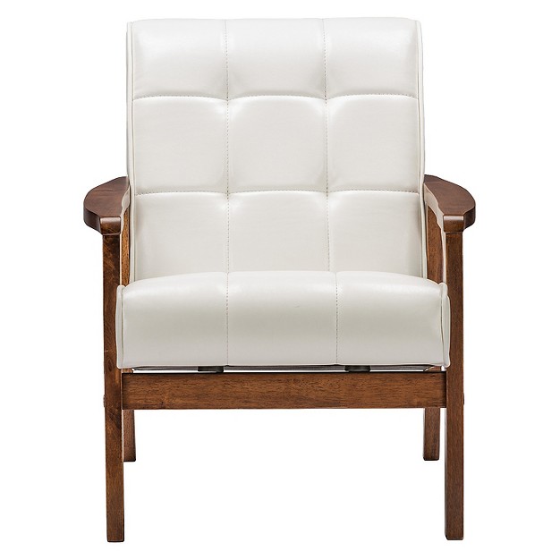 Mid century Masterpieces Club Chair White Baxton Studio