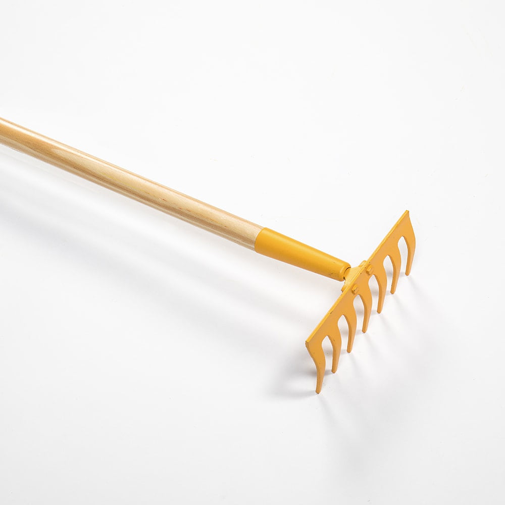 True Temper Real Garden Rake for Kids Painted Steel 42 1/2" Long Yellow