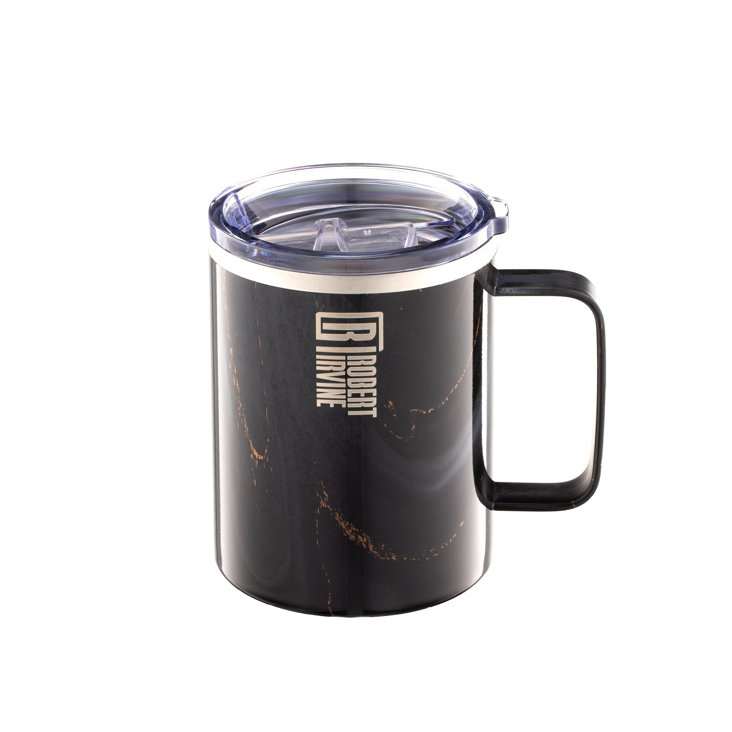 Robert Irvine 16 Oz Black Geo Coffee Mug