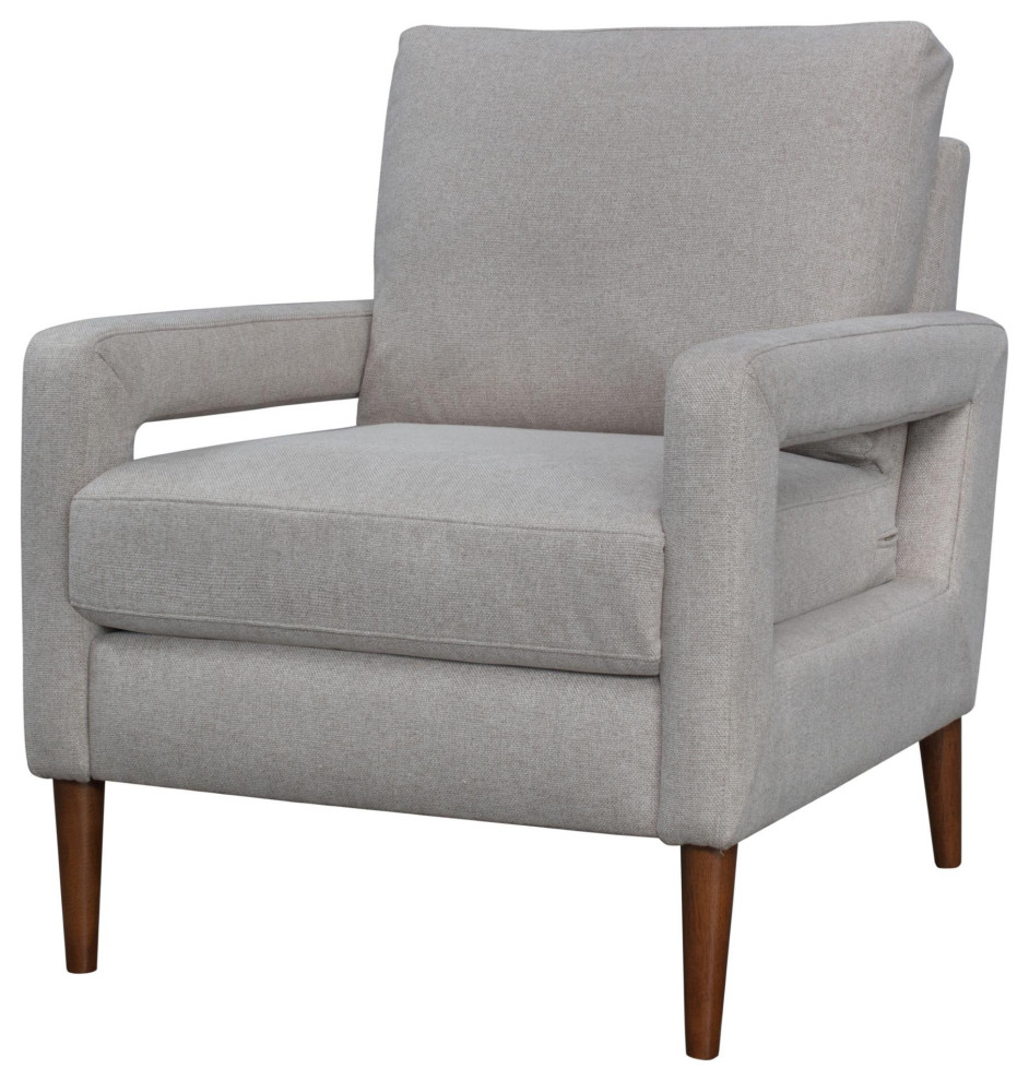 Salana Fabric Accent Chair  Havana Linen   Midcentury   Armchairs And Accent Chairs   by Virgil Stanis Design  Houzz