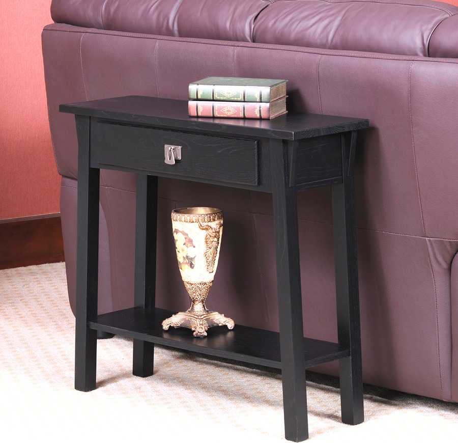 Leick Furniture Wood Mission Console Table in Russet Oak   Craftsman   Console Tables   by ShopLadder  Houzz