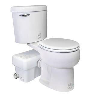 Liberty Pumps Ascent II 2-Piece 1.28 GPF Single Flush Round Macerating Toilet in White ASCENTII-RSW