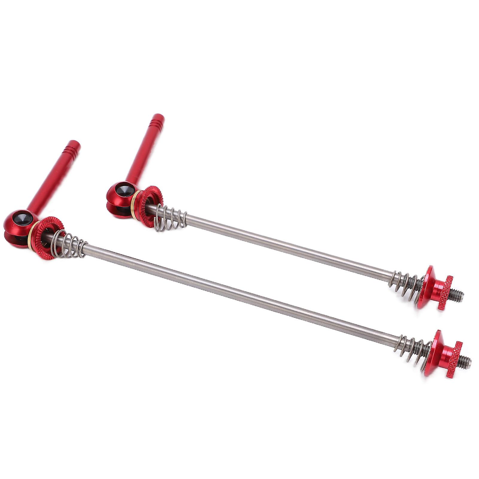 2pcs Trainer Skewer High Strength Save Labour Light Weight Metal Texture Quick Release Lever For Road Folding Bikered