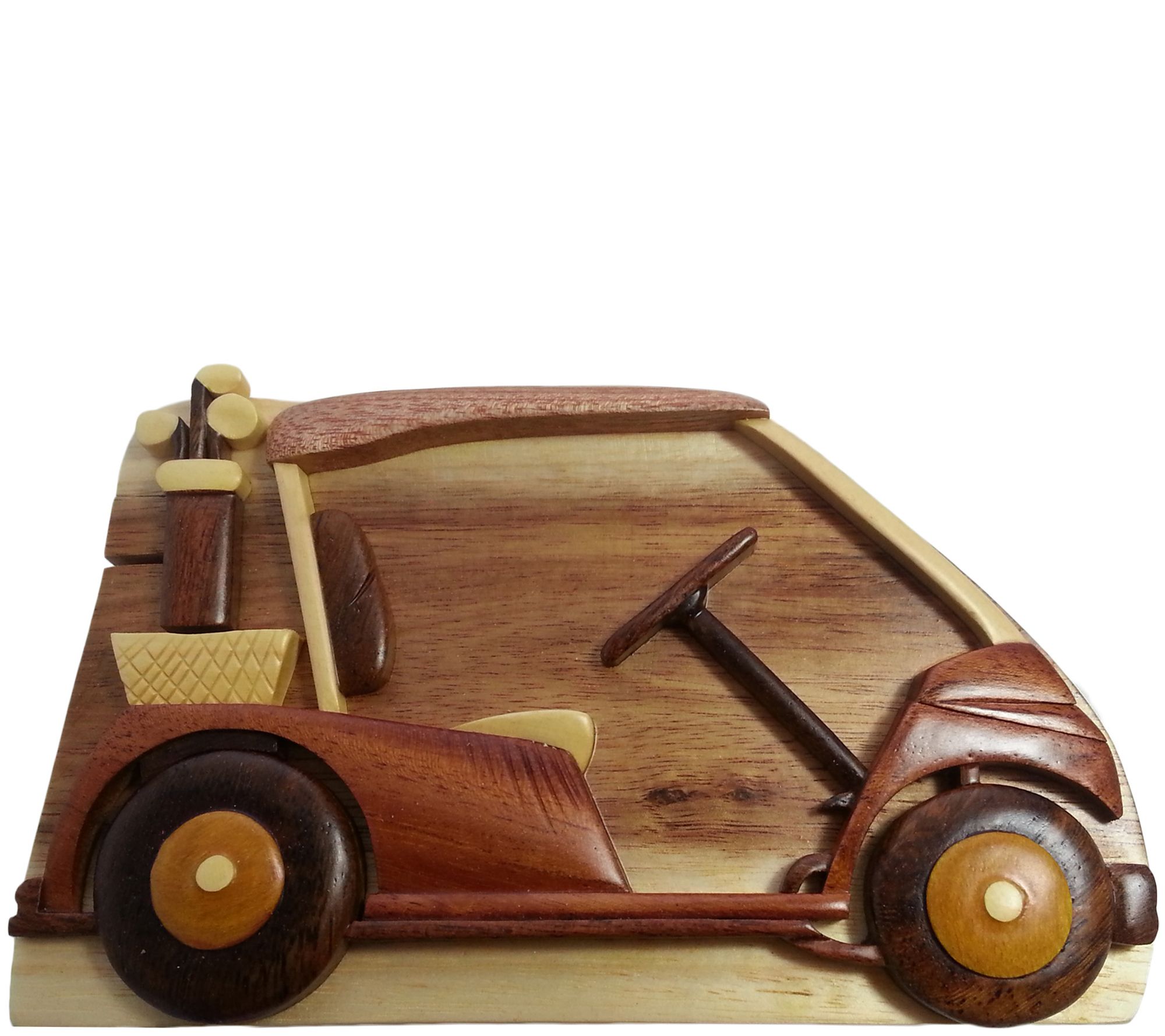 Carver Dan's Golf Cart Puzzle Box with Magnet Closures