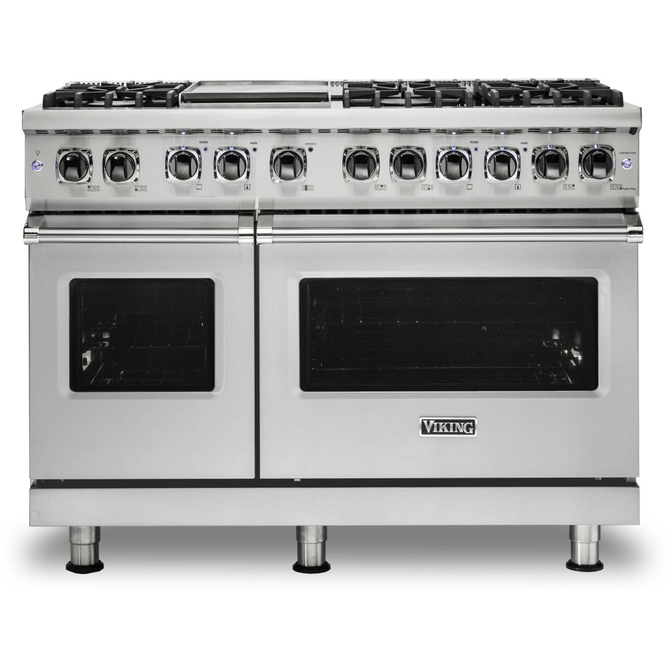 Viking 48-inch Freestanding Dual-Fuel Range with TruConvec Convection Cooking CVDR548-6GSS