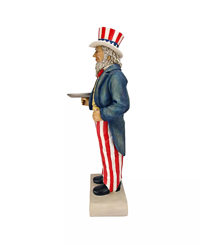 Design Toscano Uncle Sam Yankee Doodle Dandy Butler Pedestal Sculptural Table