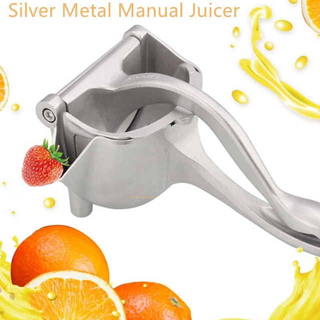 Silver Metal Manual Juicer Fruit Squeezer Juice Lemon Orange Press Household Multifunctional Kitchen Drinkware Supplies