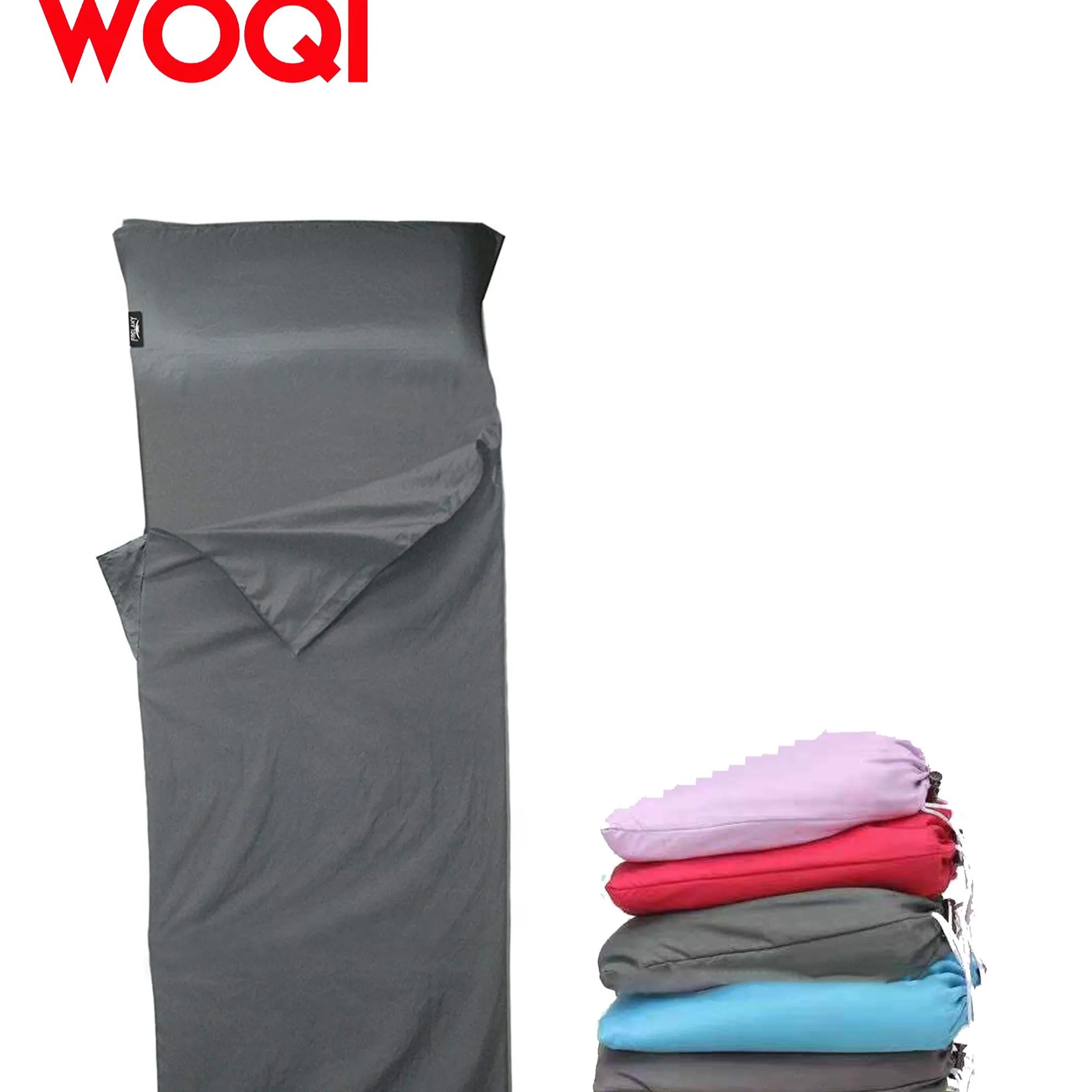 Woqi Washable 4 Seasons Comfy Easy Care Soft Travel Camping Sheet Sleeping Bag Liner For Backpacking Hotel