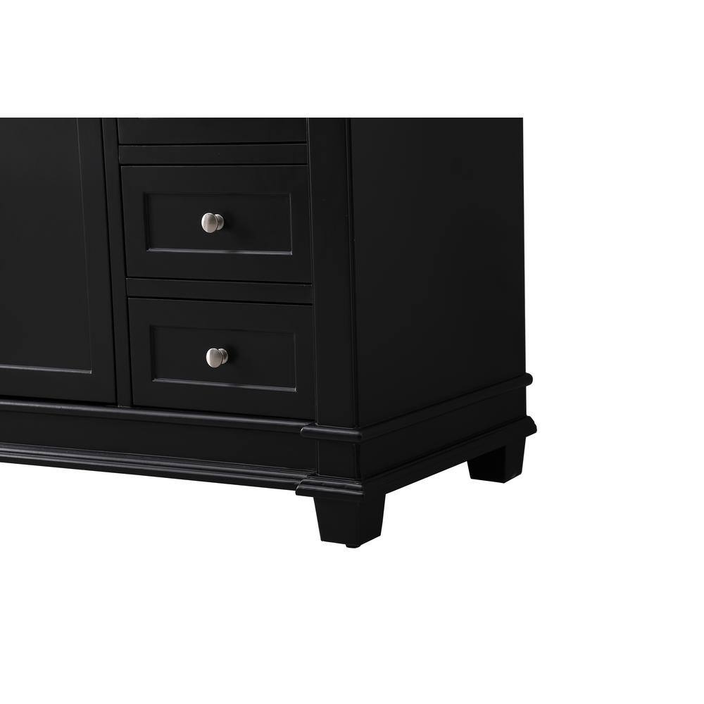 Timeless Home 60 in. W x 21.5 in. D x 35 in. H Single Bathroom Vanity in Black with White Marble TH100060BK