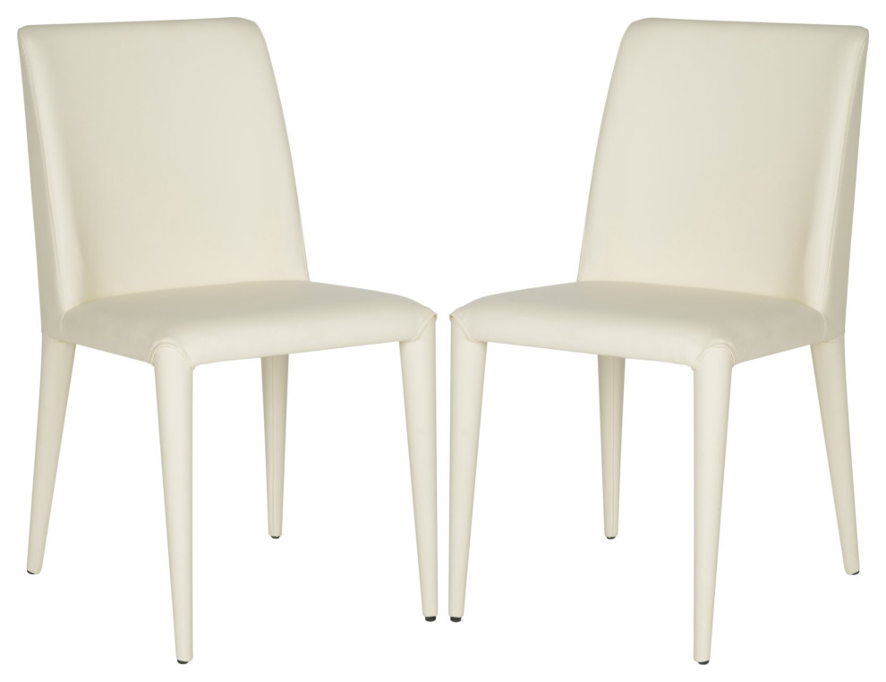 2 Pack Dining Chair  Sleek Legs With Comfortable Faux Leather Seat   Midcentury   Dining Chairs   by Decor Love  Houzz