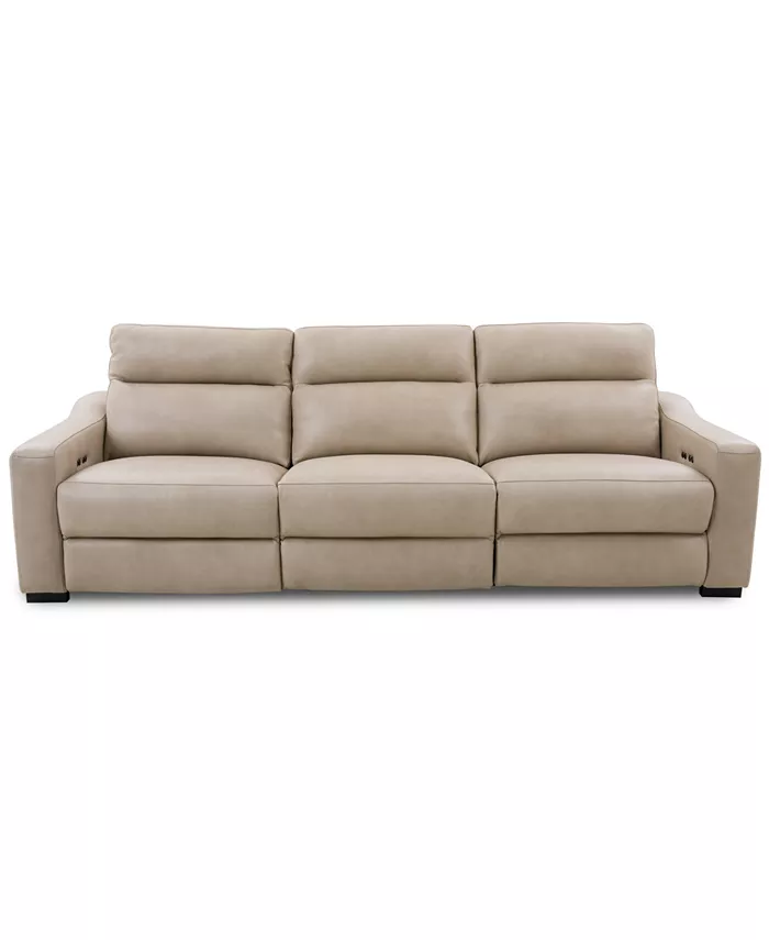 Furniture Gabrine 3-Pc. Leather Sofa with 3 Power Recliners