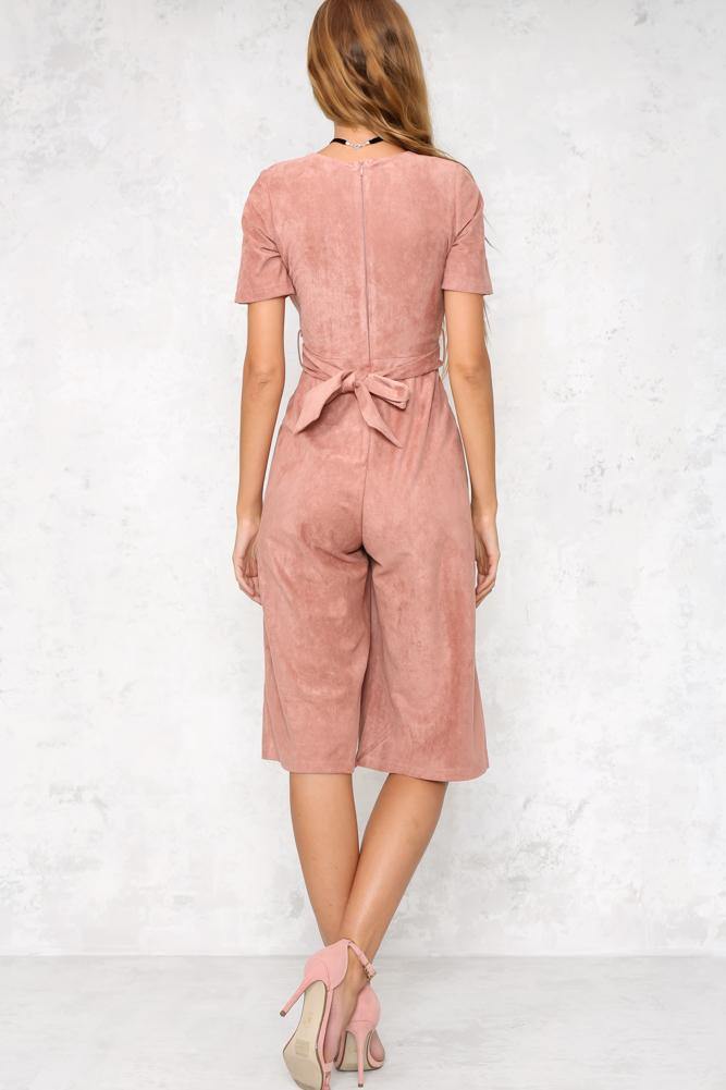 Noon Sun Jumpsuit Dark Blush