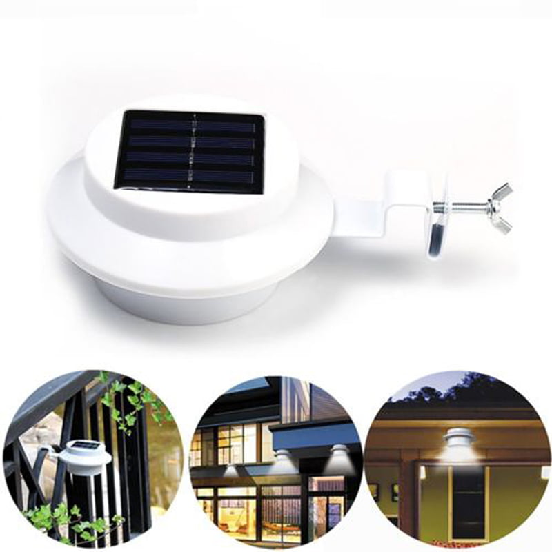 4LEDs Solar Powered Gutter Light Outdoor/Garden/Yard/Wall/Fence/Pathway Lamp