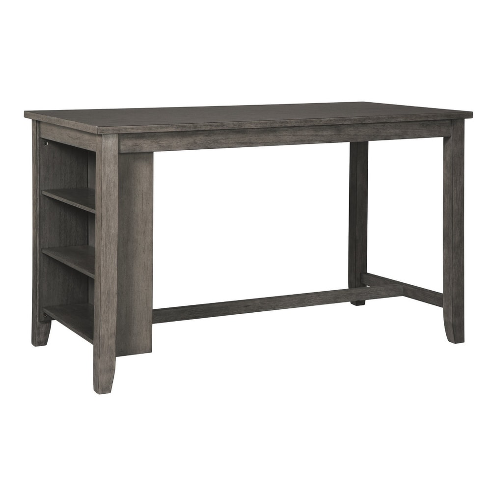 Caitbrook Rectangular Counter Height Dining Table with Storage   Gray