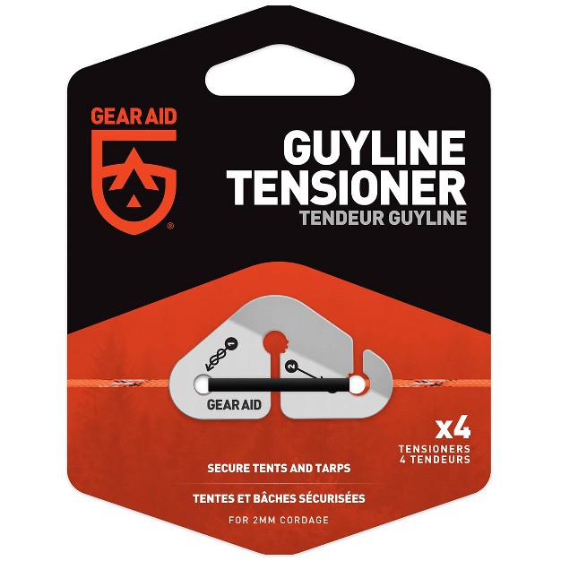 Gear Aid Outdoor Camping Guyline Tensioner 4 pack Silver