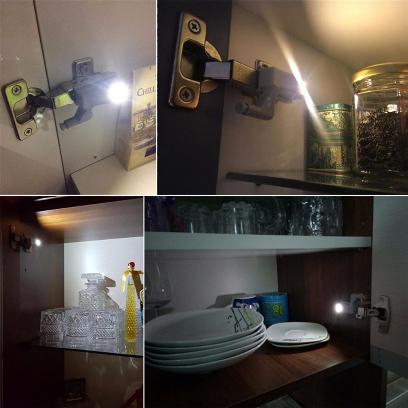 16pcs Hinge Led Sensor Light For Kitchen Cabinet Cupboard Closet Night Lights， Living Room/bedroom/