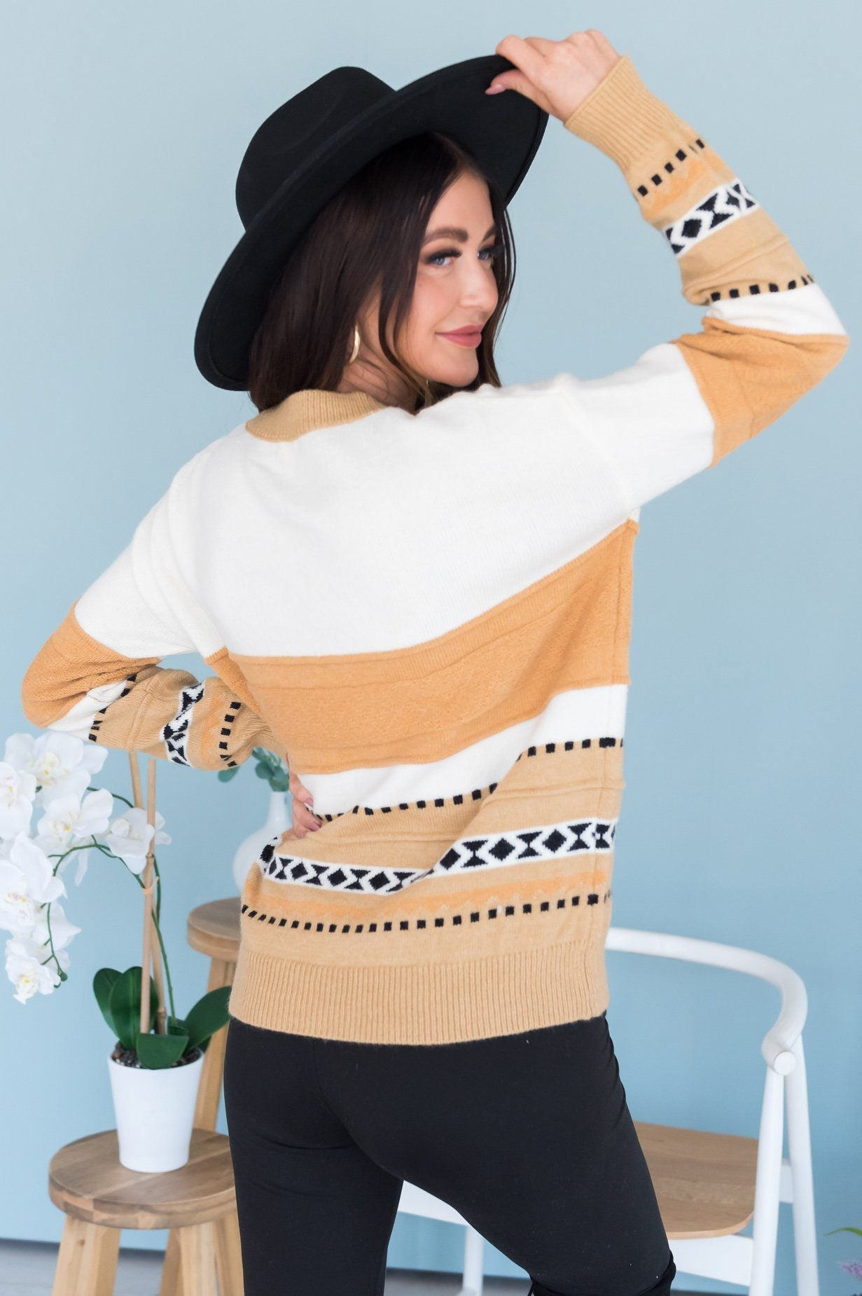 Western Wishes Modest Sweater