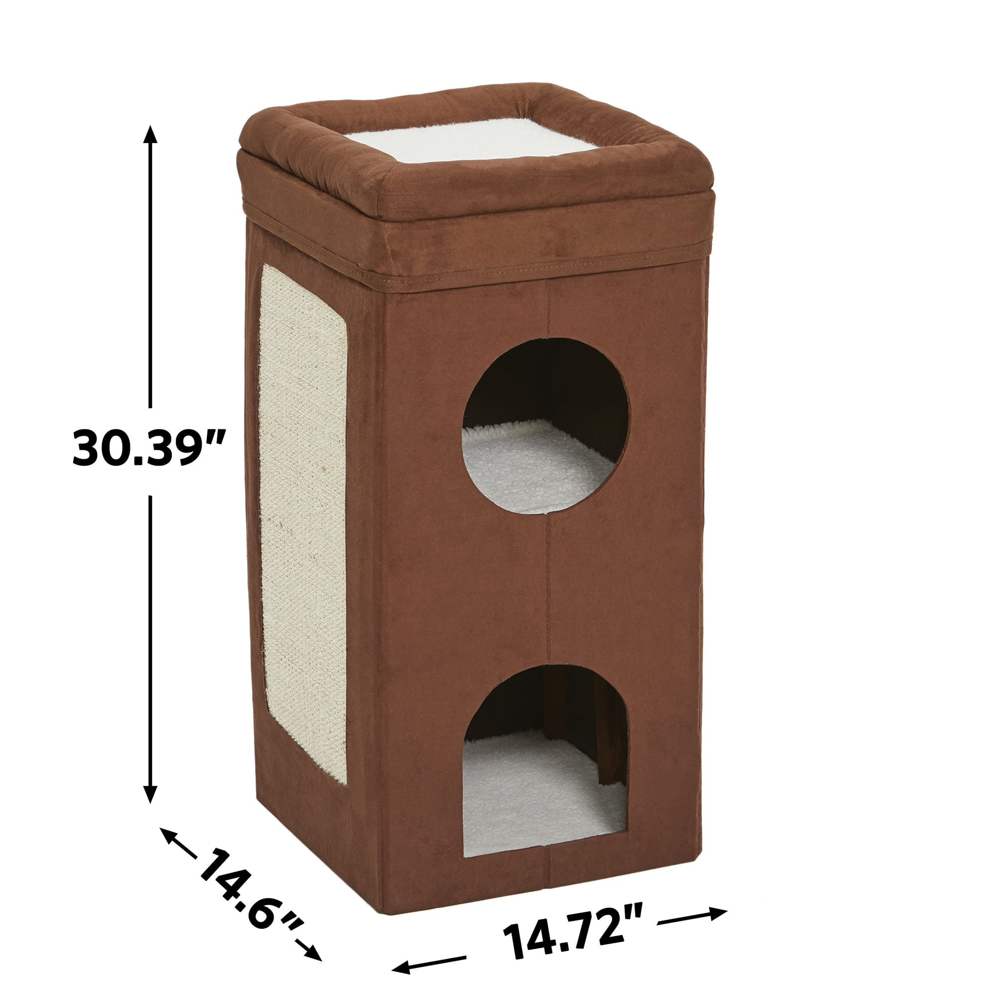 MIDWEST Curious Suede Cat Condo， 3.39