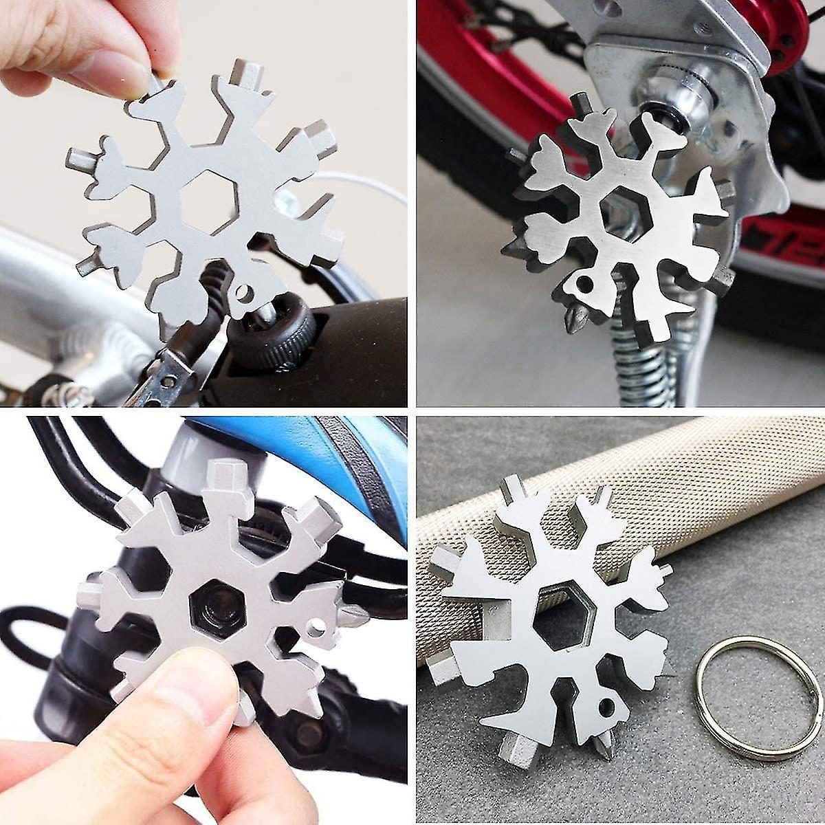 Snowflake Tool 18-in-1 Stainless Steel Multi-tool(silver)