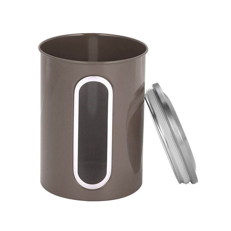 3 Piece Stainless Steel Canister Set in Brown Finish