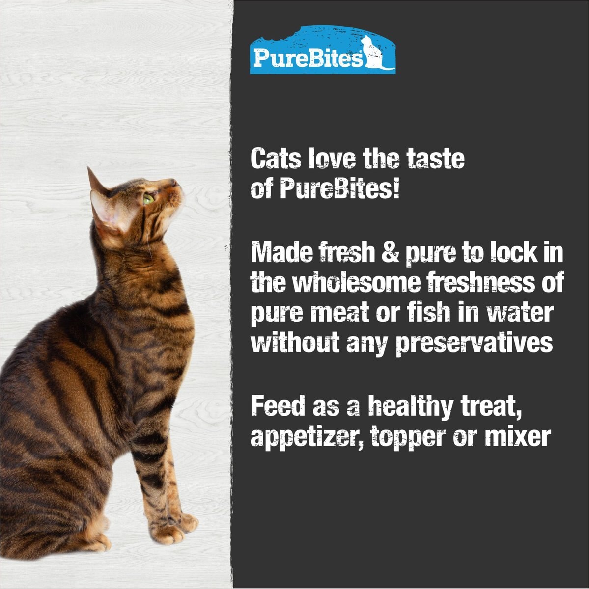 PureBites Mixers 100% Wild Tuna in Water Grain-Free Cat Food Trays