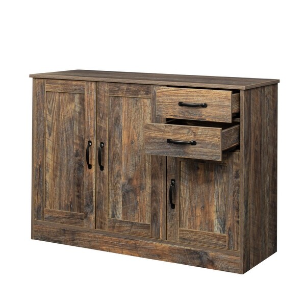 43-inch Wood Sideboard with 2 Drawers