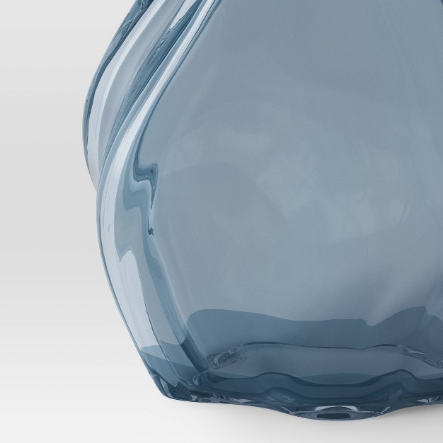 Small Shaped Glass Vase Blue