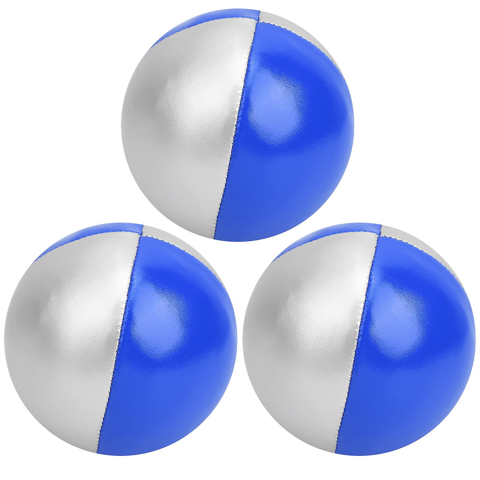 3pcs Variety Show Juggling Toss Ball Indoor Leisure Sports Fun Puzzle Educational Toyblue/silver