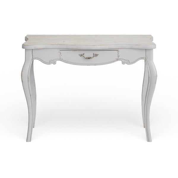 White Wood Farmhouse Console Table 31 x 43 x 17